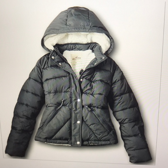 hollister puffer hood